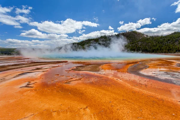 Grand Prismatic Spring, Midway Geyser Basin, Yellowstone National Park, Wyoming, , United States of America — Stock Photo, Image