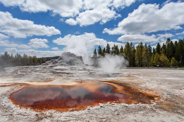 Upper geyser basin, Yellowstone National Park, Wyoming, États-Unis d'Amérique — Photo