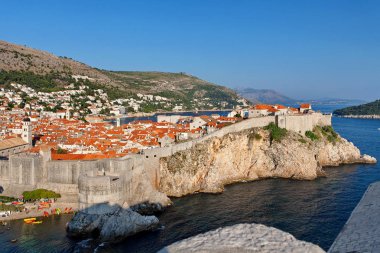 Dubrovnik'in Fort Lovrijenac, Dubrovnik, Hırvatistan dan manzaraya