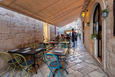 Old Town, Dubrovnik, Dalmaçya, Hırvatistan için tipik restoranlar