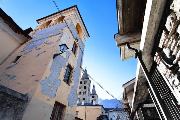 Casco antiguo de Aosta, Valle d 'aosta, Italia — Foto de Stock