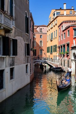 Tipik Venedik, Veneto Venedik kanalına. 21 Eylül 2017