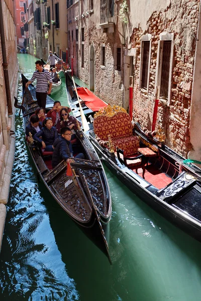 Canal Típico Veneza Veneza Veneto Itália Setembro 2017 — Fotografia de Stock