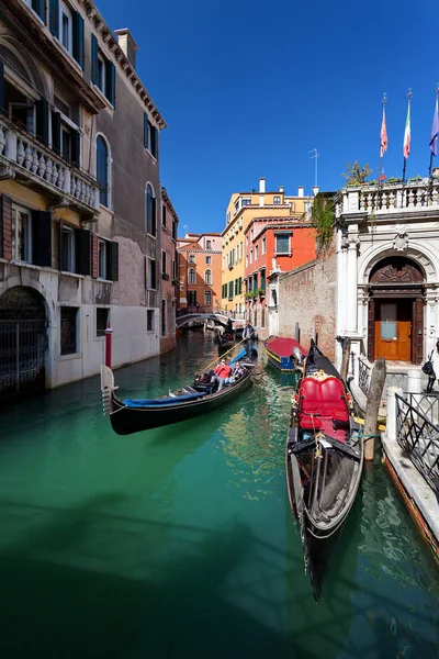 Canal Típico Veneza Veneza Veneto Itália — Fotografia de Stock