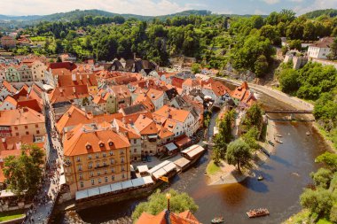 Eski kasaba Cesky Krumlov, Bohemia, Çek Republik
