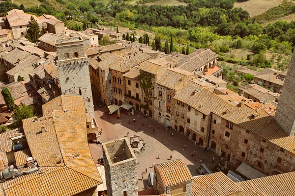 San Gimignano Medieval Manhattan Tuscany Italy View Old Town Towers — Stock Photo, Image