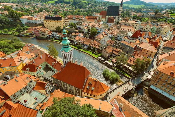 Cesky Krumlov Βοημία Τσεχική Δημοκρατία Θέα Την Παλιά Πόλη Και — Φωτογραφία Αρχείου