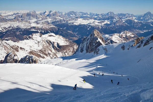 Dolomites Italy Mountain Marmolada Mountain Skiing Snowboarding — ストック写真