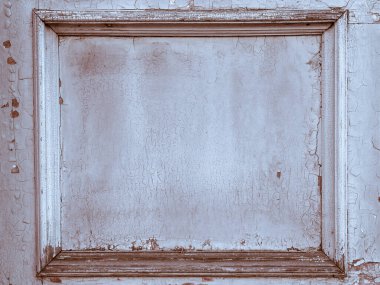 Tahta eski dikdörtgen çerçeve - aşınmış ahşap açık kahverengi, bej çerçeveli yüzey, boşluğu kopyala
