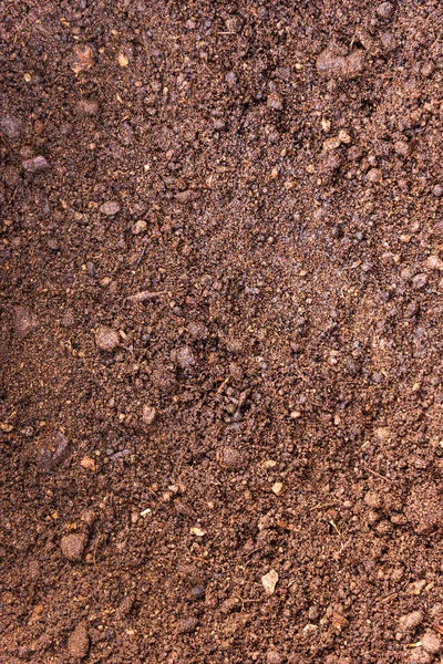 Terra Fertile Marrone Scuro Con Torba Sfondo Agricoltura — Foto Stock
