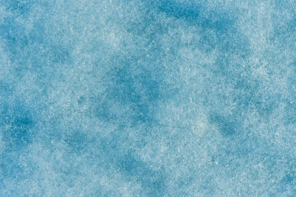 Erimiş Kar Güzel Bir Buz Dokusu Üst Manzara Mavi Arka — Stok fotoğraf