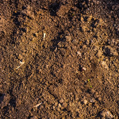 Baharda kahverengi kil toprak yakın plan - doğal arkaplan