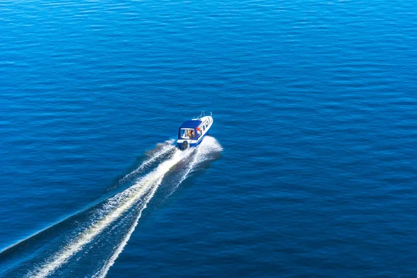 Velero Navegando Mar Vista Superior — Foto de Stock