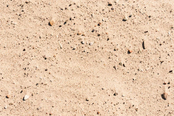 Sand Mit Kleinen Steinen Natürlicher Hintergrund Mit Kopierraum — Stockfoto