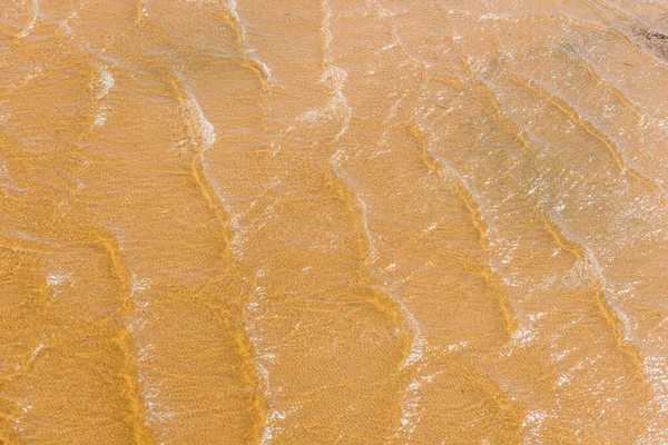 Fundo Arenoso Amarelo Sob Água Cristalina Conceito Férias Ecológicas — Fotografia de Stock