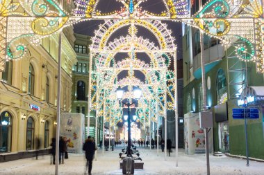 Rusya, Moskova 13 Ocak 2016 - Moskova 'da kış akşamı, Yeni Yıl