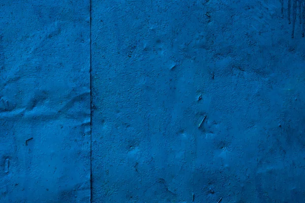 Superfície Ferro Velha Pinta Com Pintura Azul Fundo Metálico Rústico — Fotografia de Stock