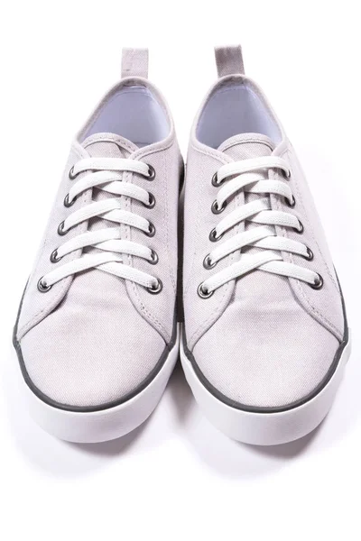 White sneakers isolated on white background — Stock Photo, Image