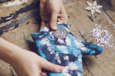  Sıcak güzel kış zanaat eldivenleri imalatı