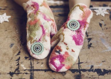 Sıcak güzel kış kraft eldivenler 