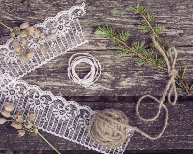 El yapımı malzemeler ile güzel stillife arka plan