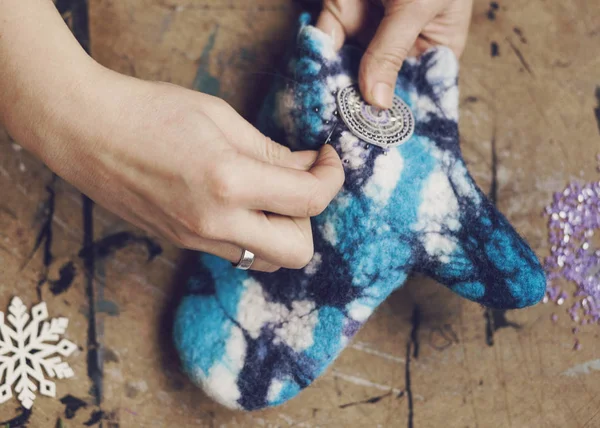  Sıcak güzel kış zanaat eldivenleri imalatı