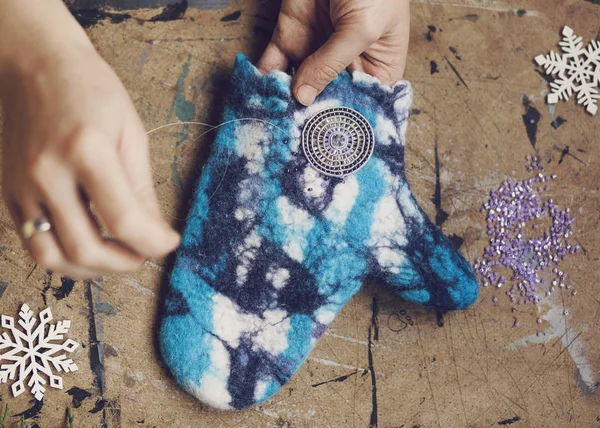  Sıcak güzel kış zanaat eldivenleri imalatı