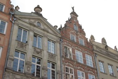 büyük eski güzel şehir Gdansk ve Baltık Denizi üzerinde bağlantı noktası t