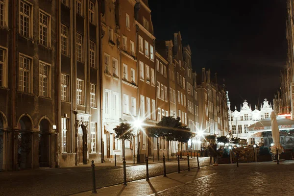 Grote oude haven stad Gdansk aan de Baltische Zee, het centrum van de stad een — Stockfoto