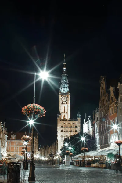 Grote oude haven stad Gdansk aan de Baltische Zee, het centrum van de stad een — Stockfoto