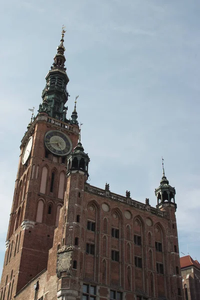 Stor gammal vacker port staden Gdansk på Östersjön, de — Stockfoto