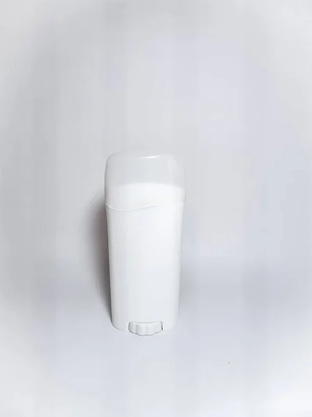 Artículos Higiene Personal Desodorante Blanco Sobre Fondo Blanco — Foto de Stock