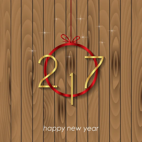 Invitation du Nouvel An 2017 sur le dîner, fond pour la couche . — Image vectorielle