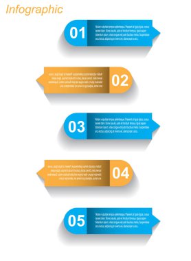 Kağıt etiketli bilgi tasarım şablonu. 