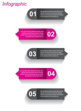 Kağıt etiketli bilgi tasarım şablonu. 