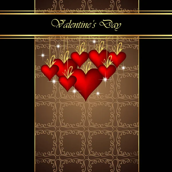 Elegáns Valentine's Day háttér. — Stock Vector