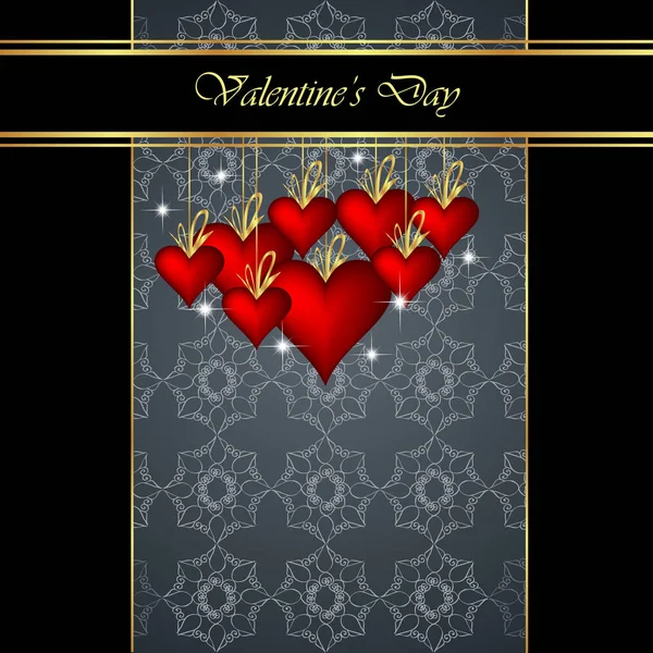 Fondo elegante Día de San Valentín . — Vector de stock