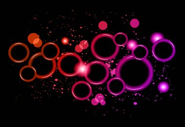 Soyut parlayan çevreler gökkuşağı ile ışık arka plan renkleri.