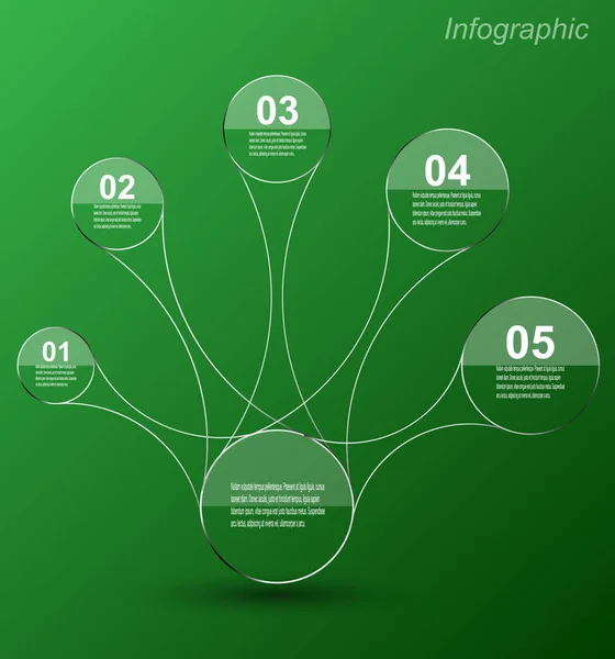 Infografikai tervezési sablon papírcímkékkel. — Stock Vector