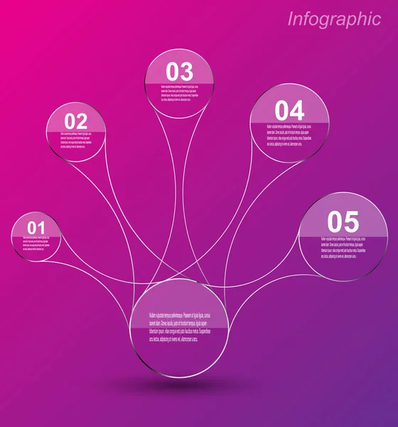 Plantilla de diseño infográfico con etiquetas de papel. — Archivo Imágenes Vectoriales