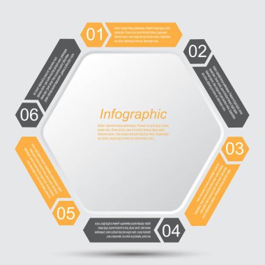 Kağıt etiketli bilgi tasarım şablonu. 