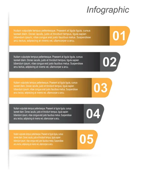 Plantilla de diseño infográfico con etiquetas de papel. — Vector de stock