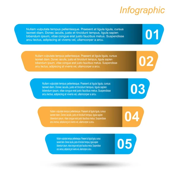 Plantilla de diseño infográfico con etiquetas de papel. — Vector de stock