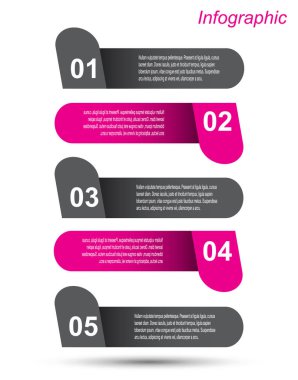 Kağıt etiketli bilgi tasarım şablonu.