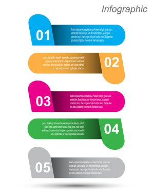 Kağıt etiketli bilgi tasarım şablonu.