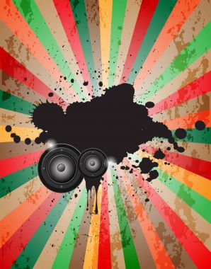 Kulüp partisi illüstrasyon müzik etkinliği veya poster için.