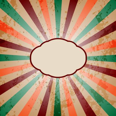 Vintage sunburst arka plan