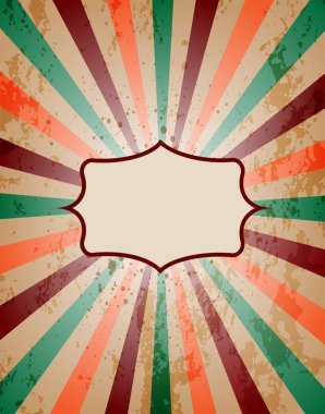 Vintage sunburst arka plan