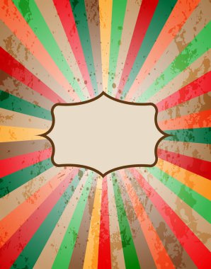 Vintage sunburst arka plan