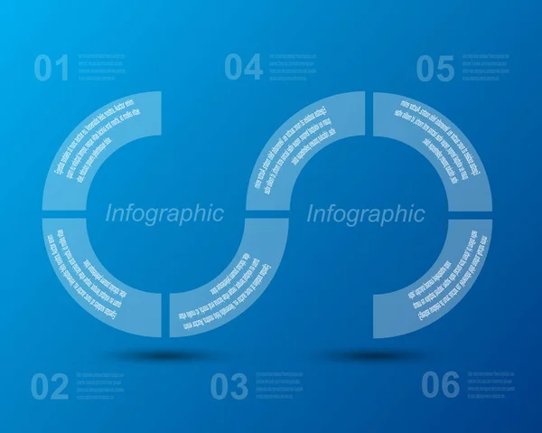 Plantilla de diseño infográfico con etiquetas de papel. — Vector de stock